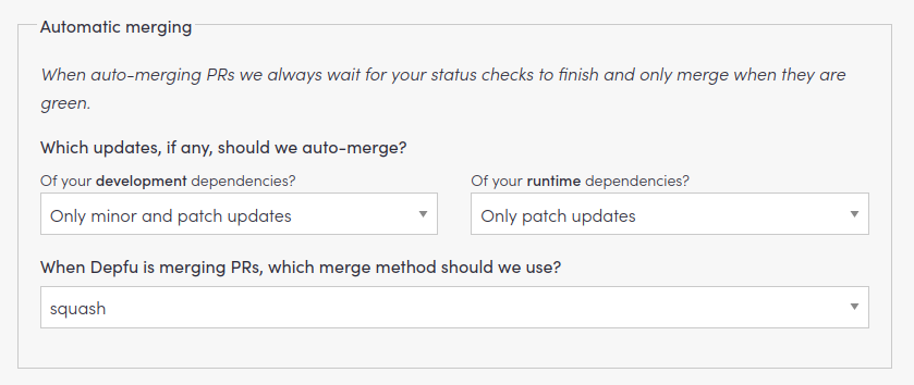 Depfu Automatic Merging